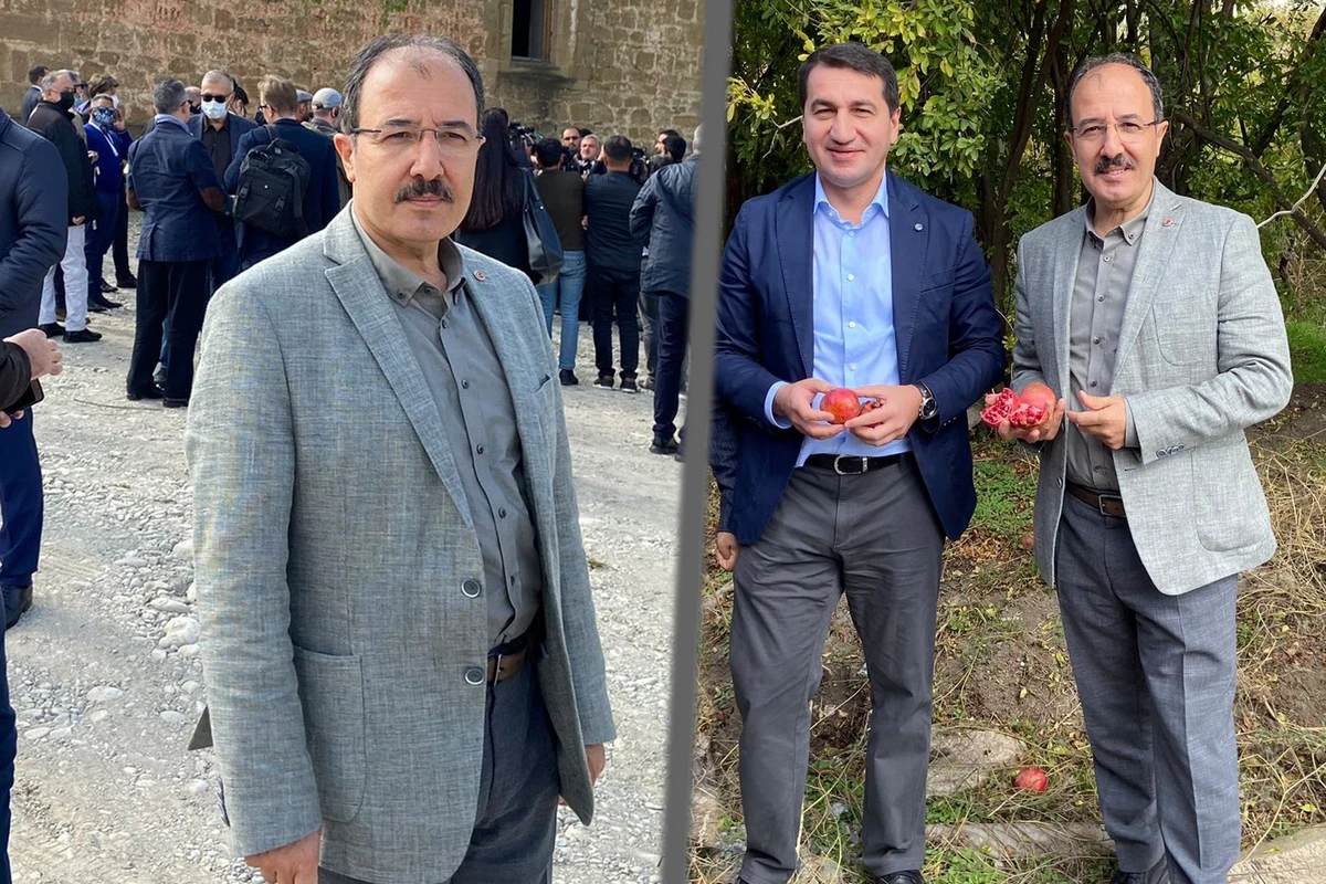 Türkiyə səfiri Suqovuşanda nar topladı - FOTO