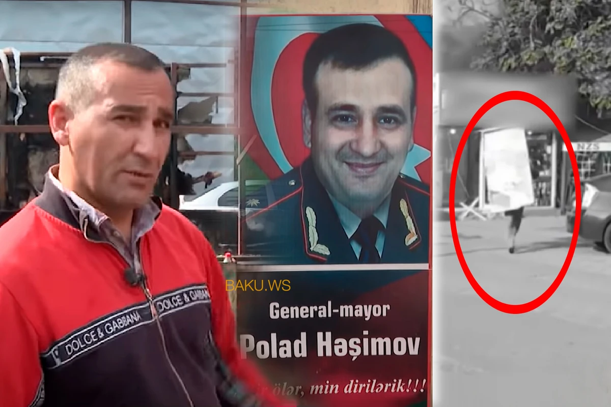 Polad Həşimovun plakatını yanğından xilas edən şəxs danışdı - VİDEO