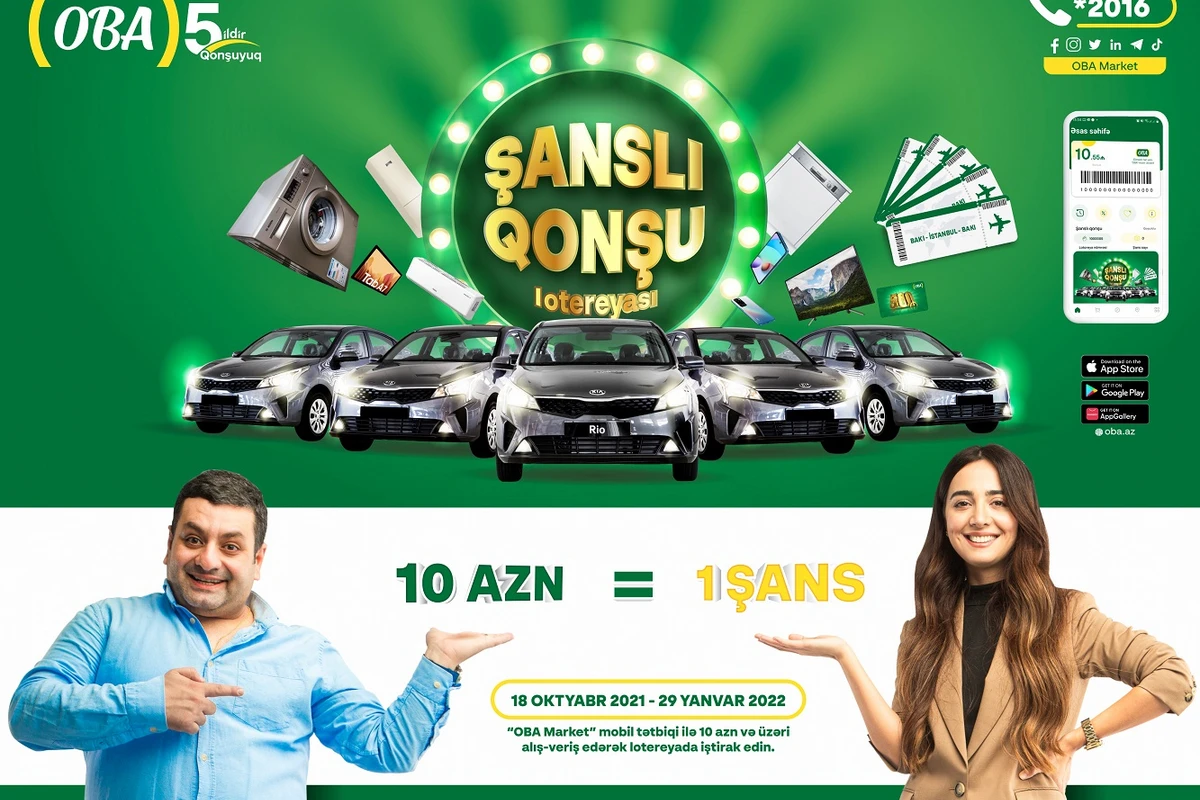 “OBA Market” “Şanslı Qonşu” lotereyasına start verdi - VİDEO “OBA Market” “Şanslı Qonşu” lotereyasına start verdi - VİDEO