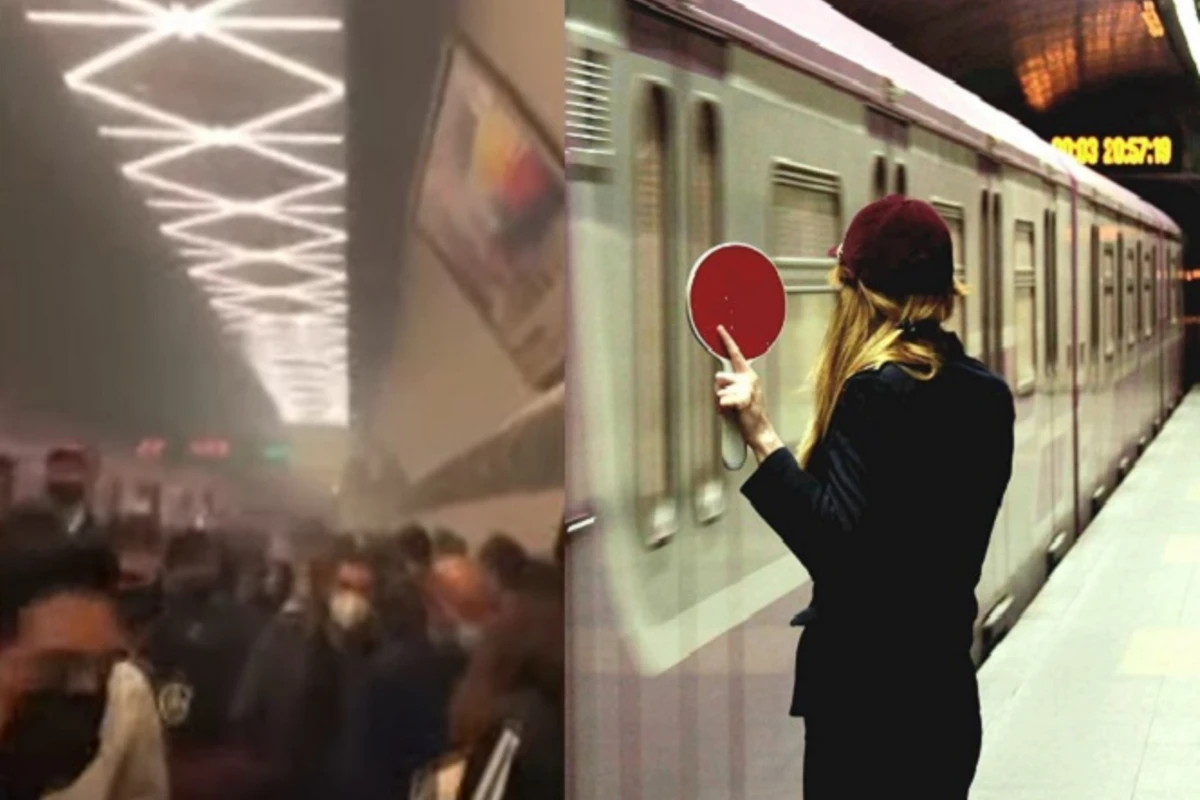 Bakı metrosunda HƏYƏCANLI ANLAR: Əslində nə baş verib? - VİDEO