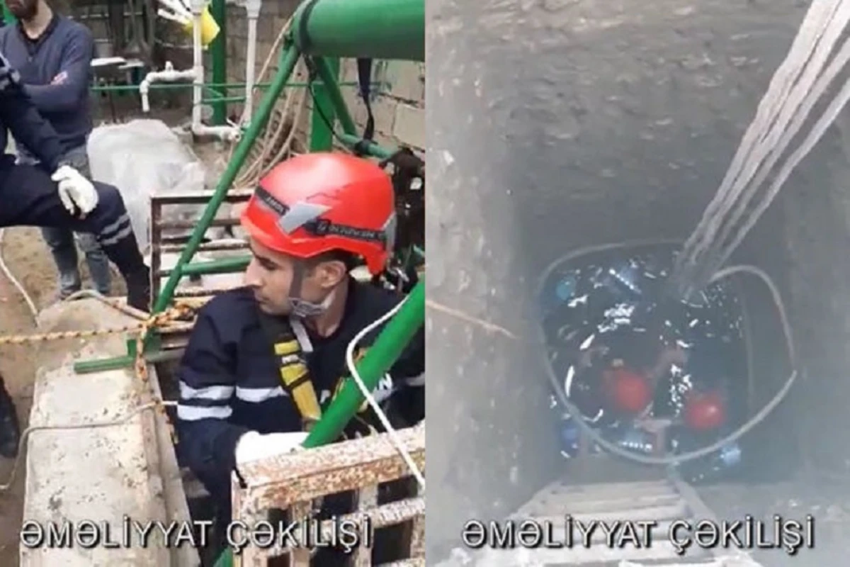 Qadın 25 metrlik quyuya düşdü, FHN xilas etdi - VİDEO
