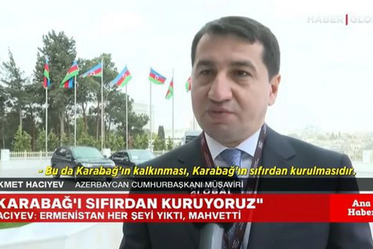 Hikmət Hacıyev “Haber Global”a danışdı: “Zəngəzur dəhlizinin qurulması istiqamətində işlər aparılır” - VİDEO