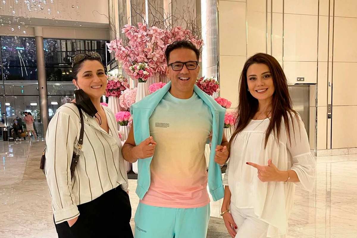Oksana və  İlhamə Dubayda məşhur repçi ilə - FOTO