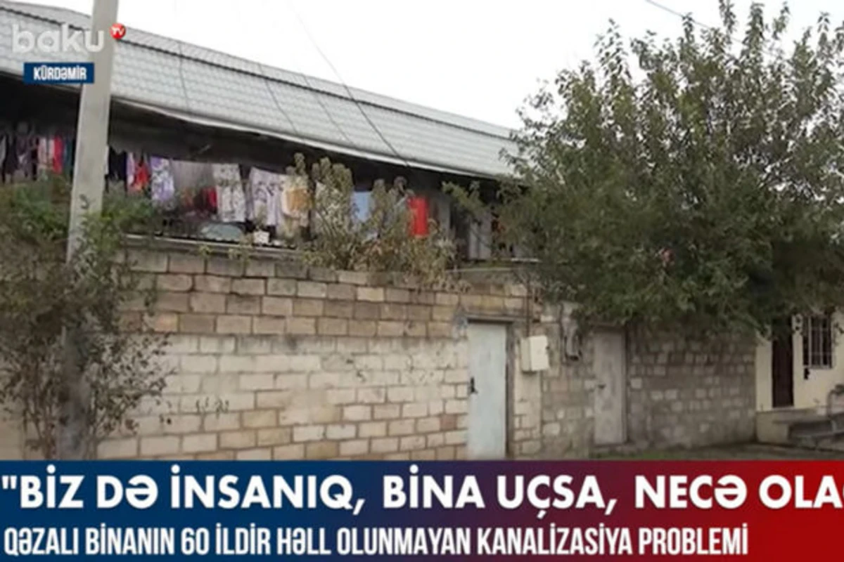 Qəzalı binanın 60 ildir həll olunmayan kanalizasiya problemi – VİDEO