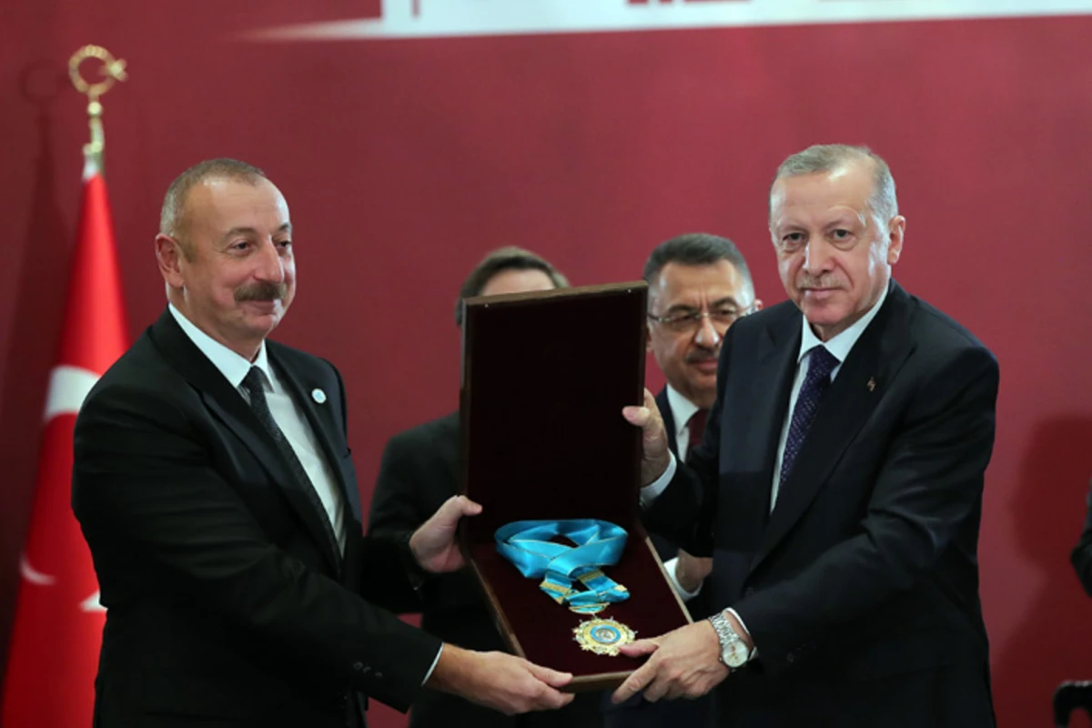 Prezident İlham Əliyevə Türk Dünyasının Ali Ordeni təqdim edilib - VİDEO