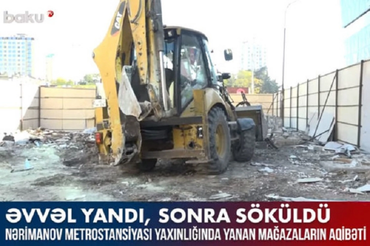 Nərimanov metrostansiyası yaxınlığında yanan mağazaların aqibəti necə olacaq? - VİDEO