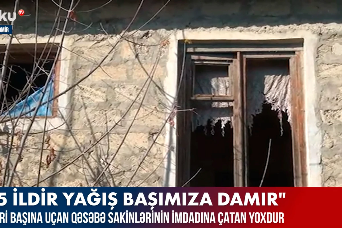 Evləri başına uçan qəsəbə sakinlərinin imdadına çatan yoxdur - VİDEO