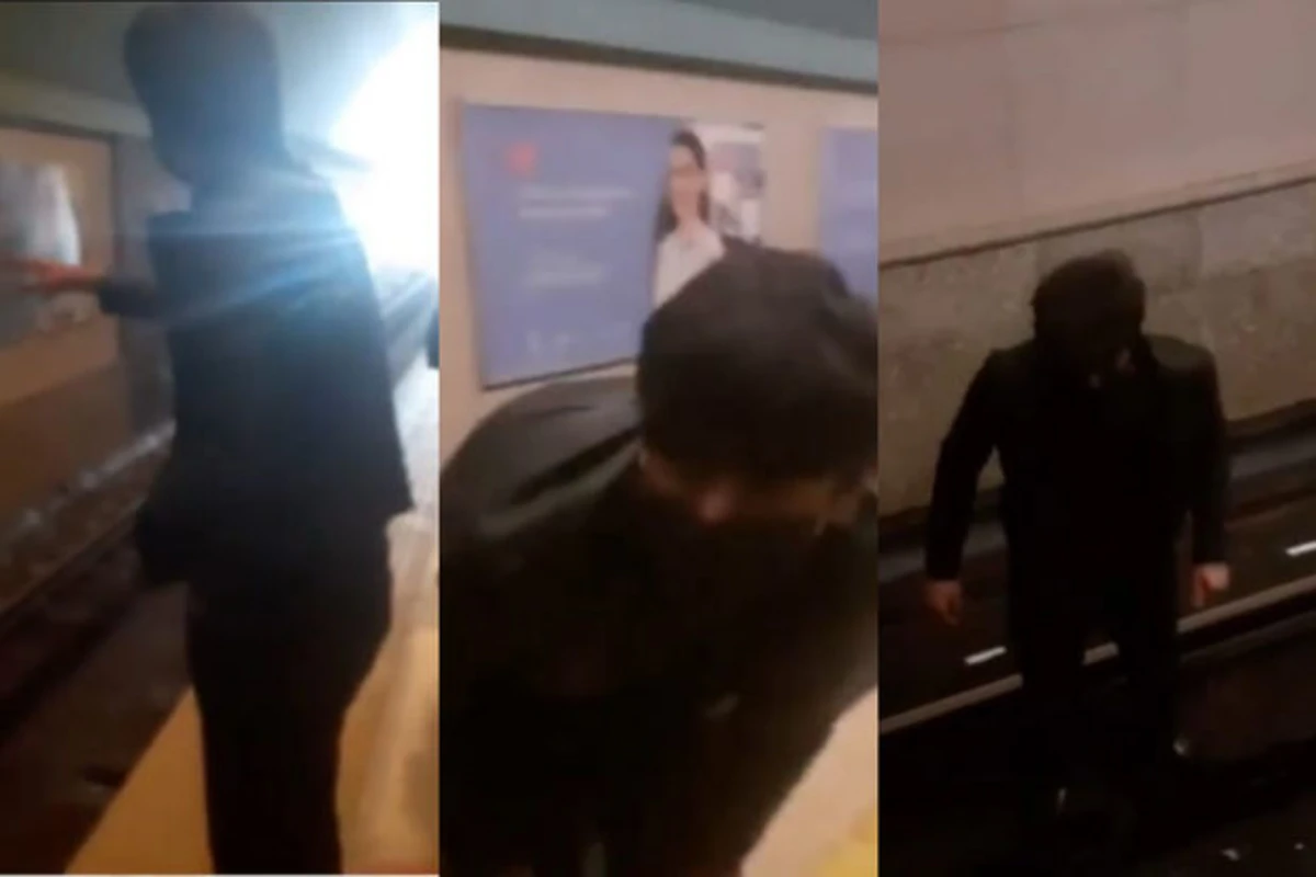 Bakı metrosunda yeniyetmə qatar yoluna düşərək video çəkdi - GÖRÜNTÜLƏR