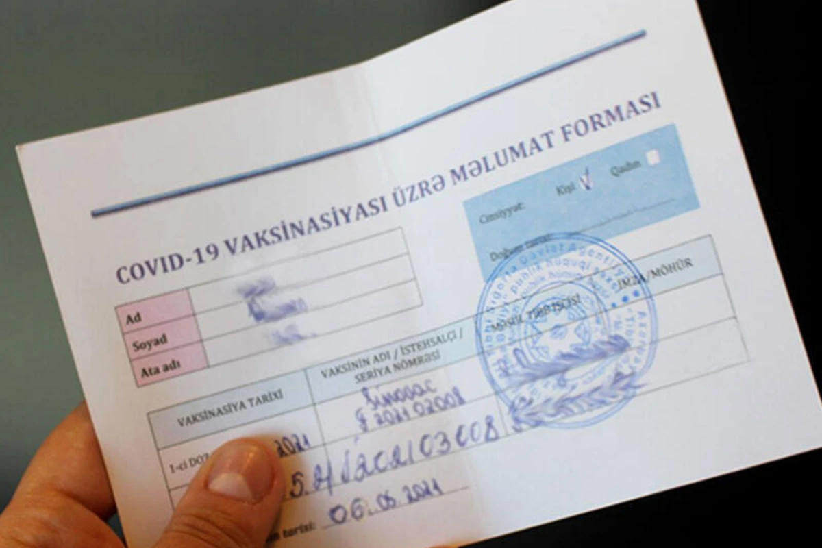 В Азербайджане утверждены сертификаты в связи с COVID-19
