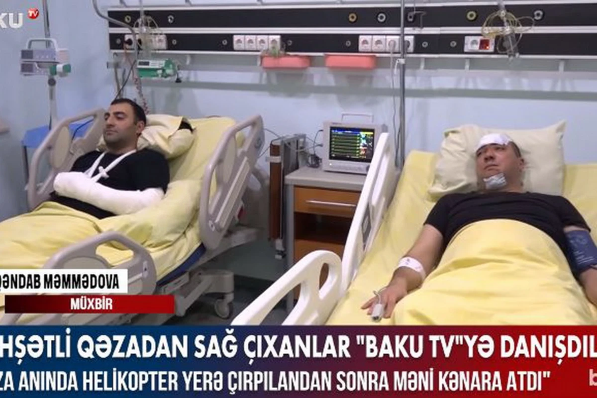 Раненые при крушении вертолета офицеры рассказали Baku TV о произошедшем - ВИДЕО