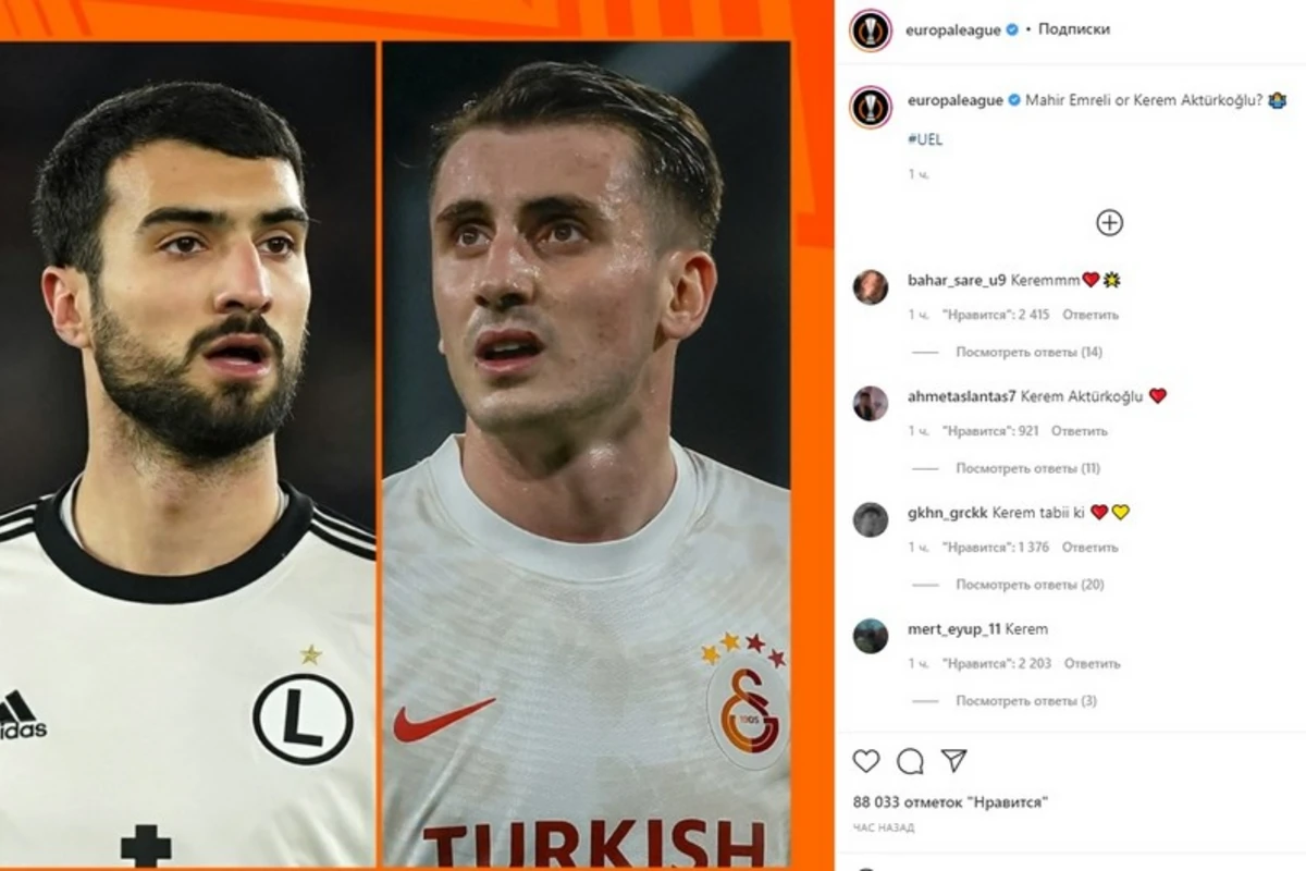 UEFA sorğu keçirdi: Mahir Emreli, yoxsa Kerem Aktürkoğlu?
