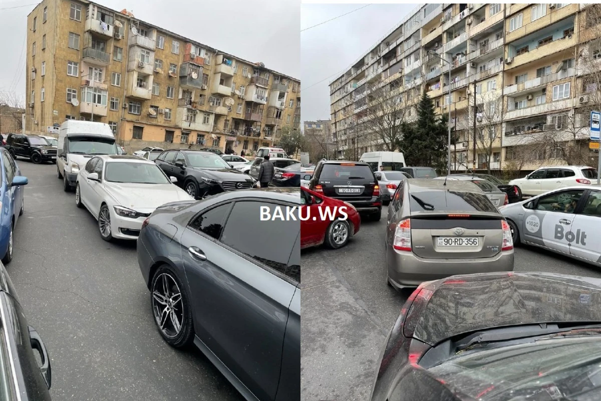 Bakıda böyük tıxac - VİDEO