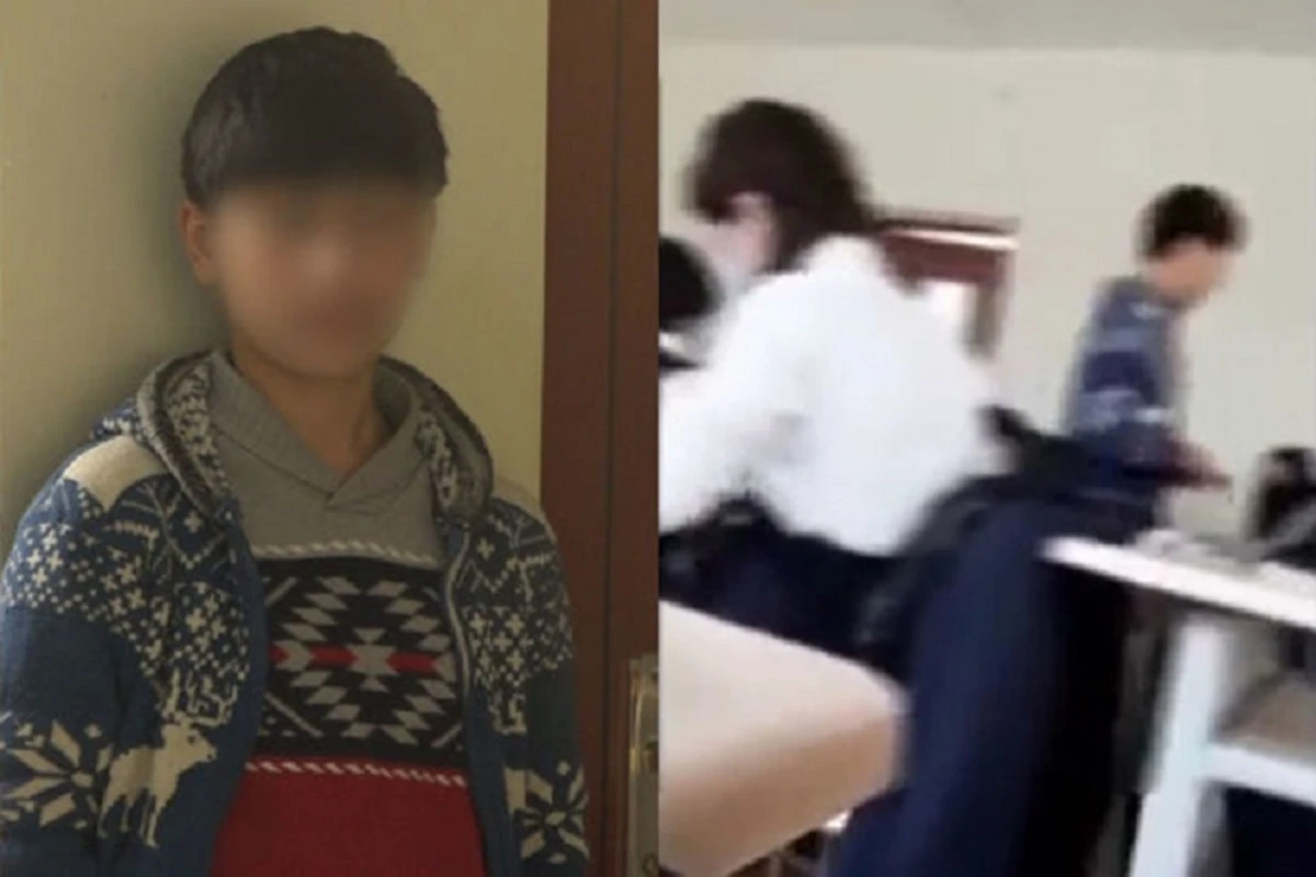 Новые кадры с участием ученика, устроившего в школе скандал - ВИДЕО
