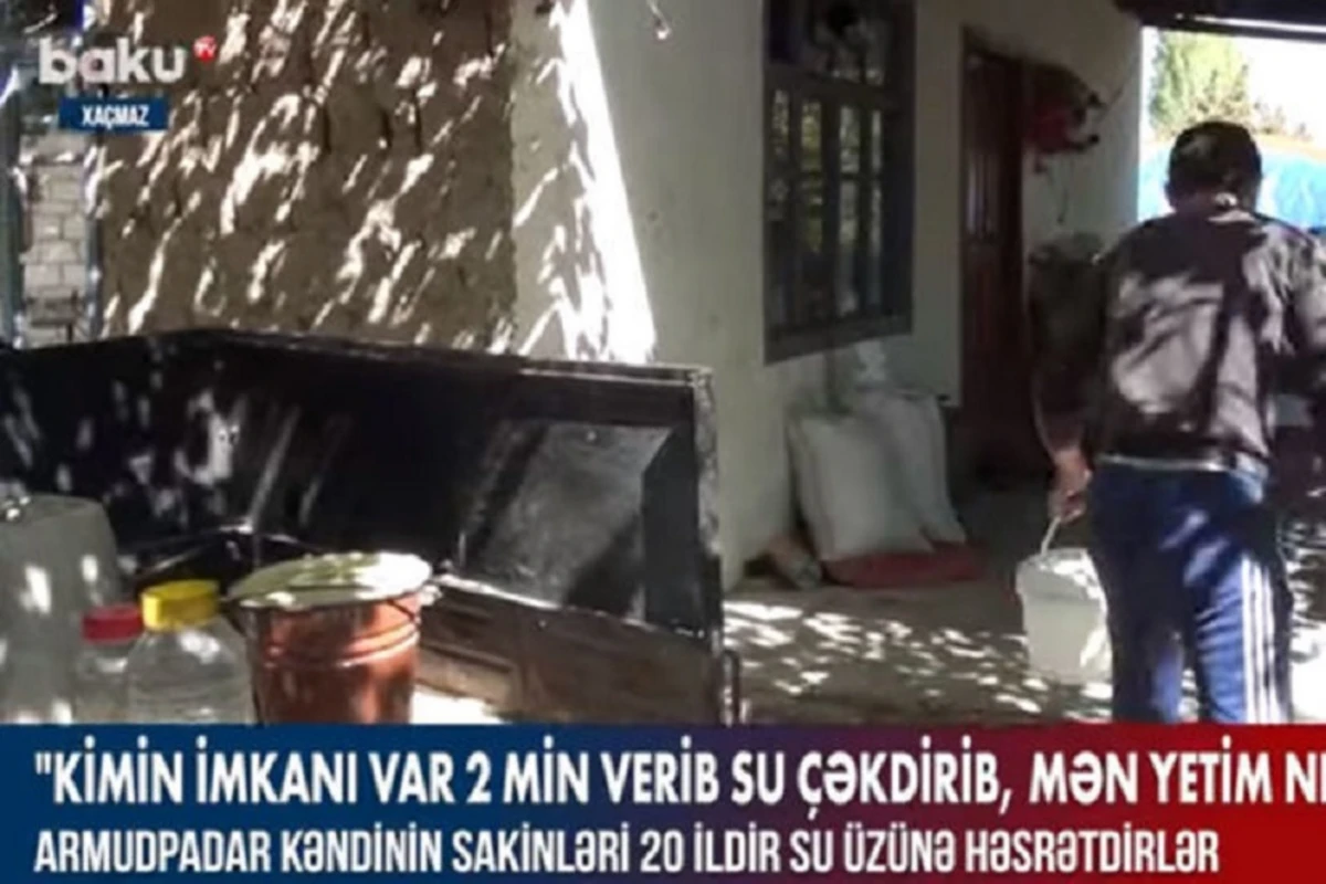 Жители хачмазского села Армудпадар 20 лет страдают от нехватки воды - ВИДЕО