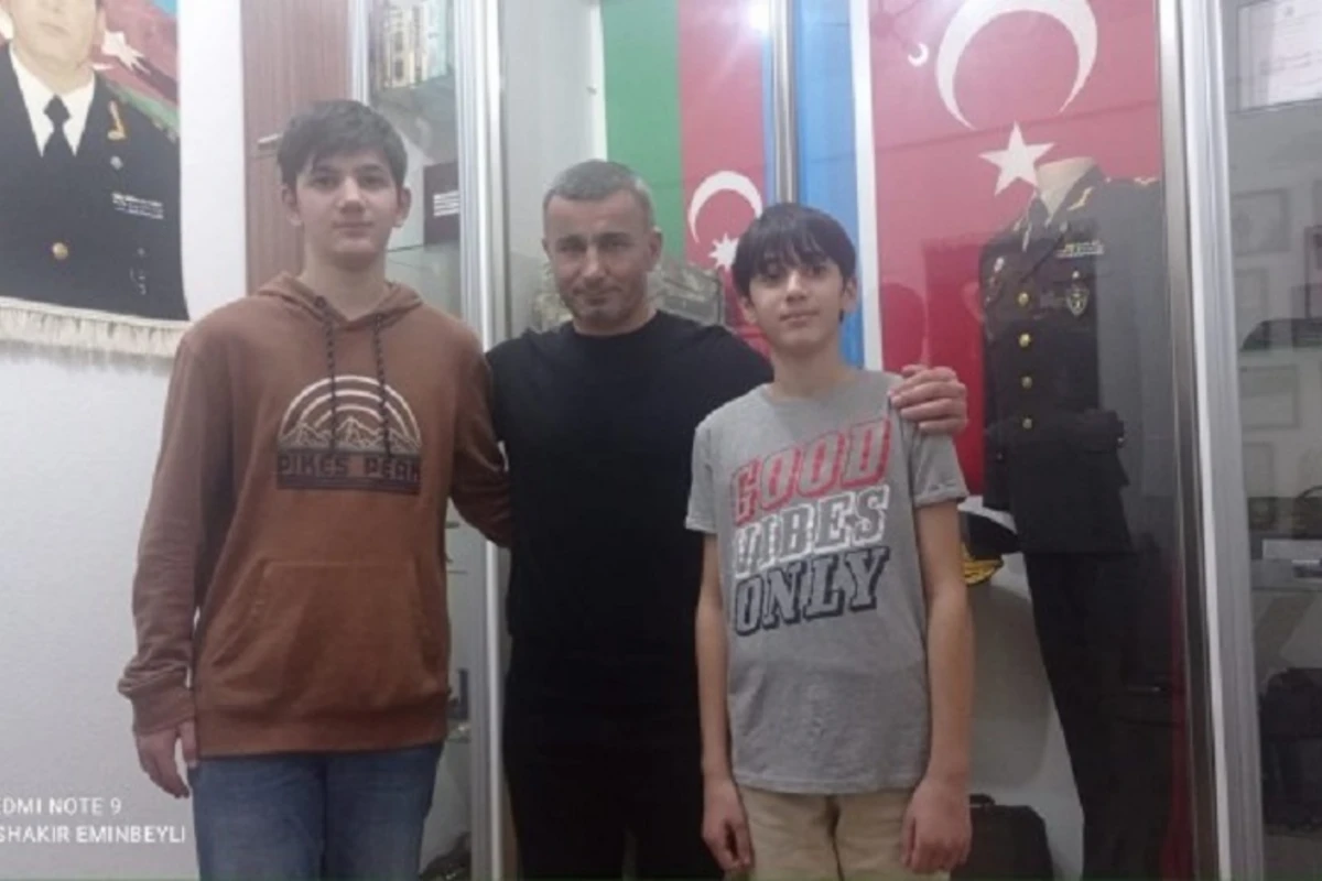 Qurban Qurbanov şəhid general Polad Həşimovun oğulları ilə görüşdü - FOTO