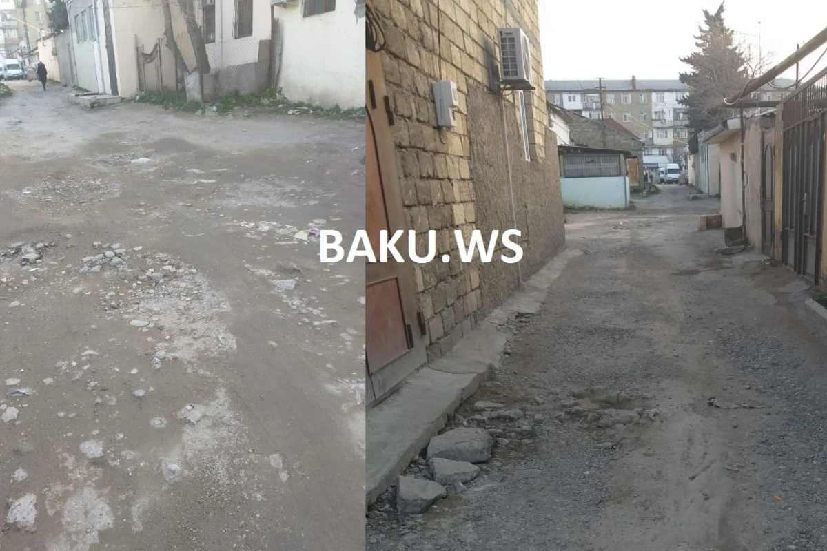Bakının bu yolundan keçmək müşkülə çevrilib - VİDEO