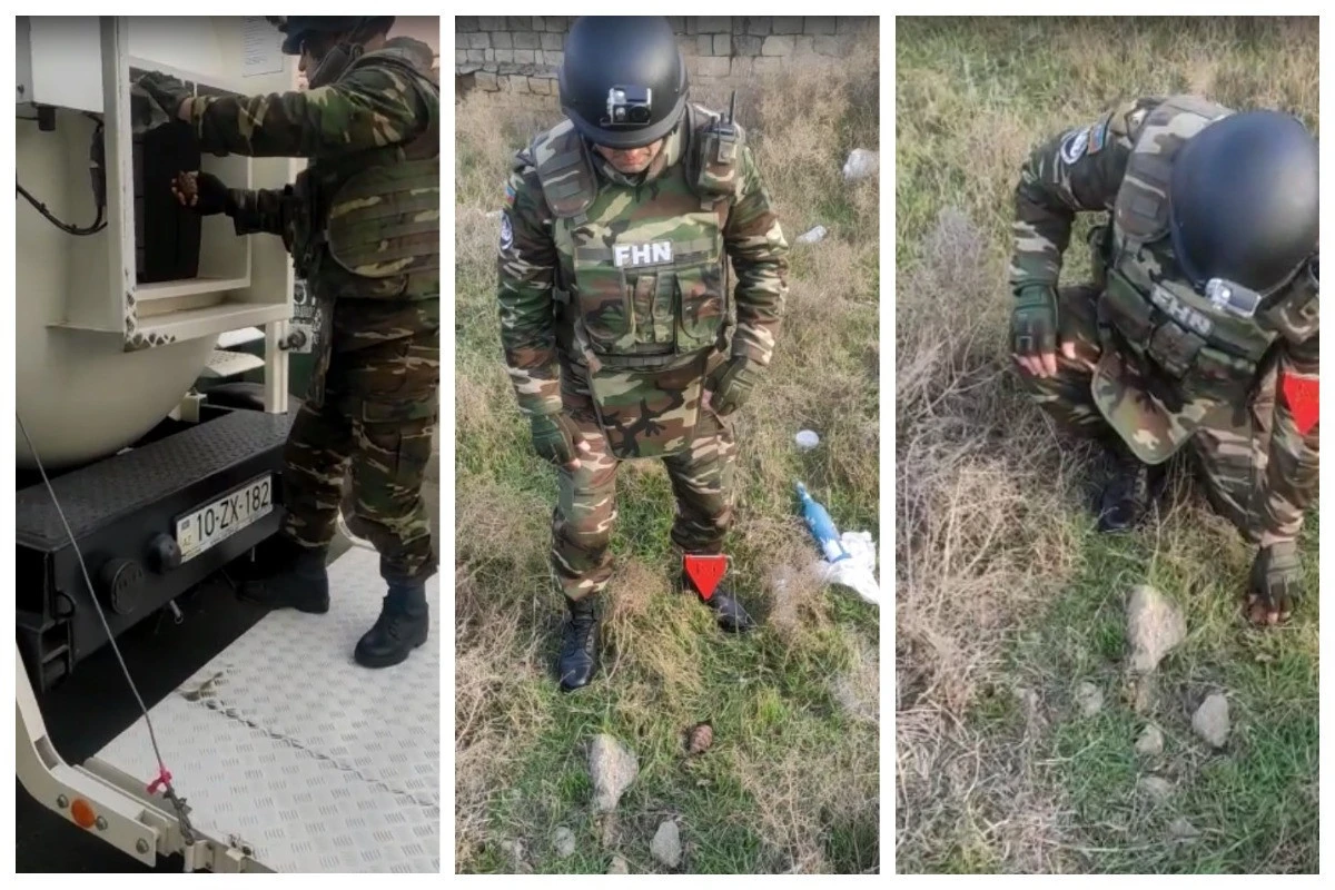 В Баку обнаружена граната на железнодорожном переезде – ВИДЕО
