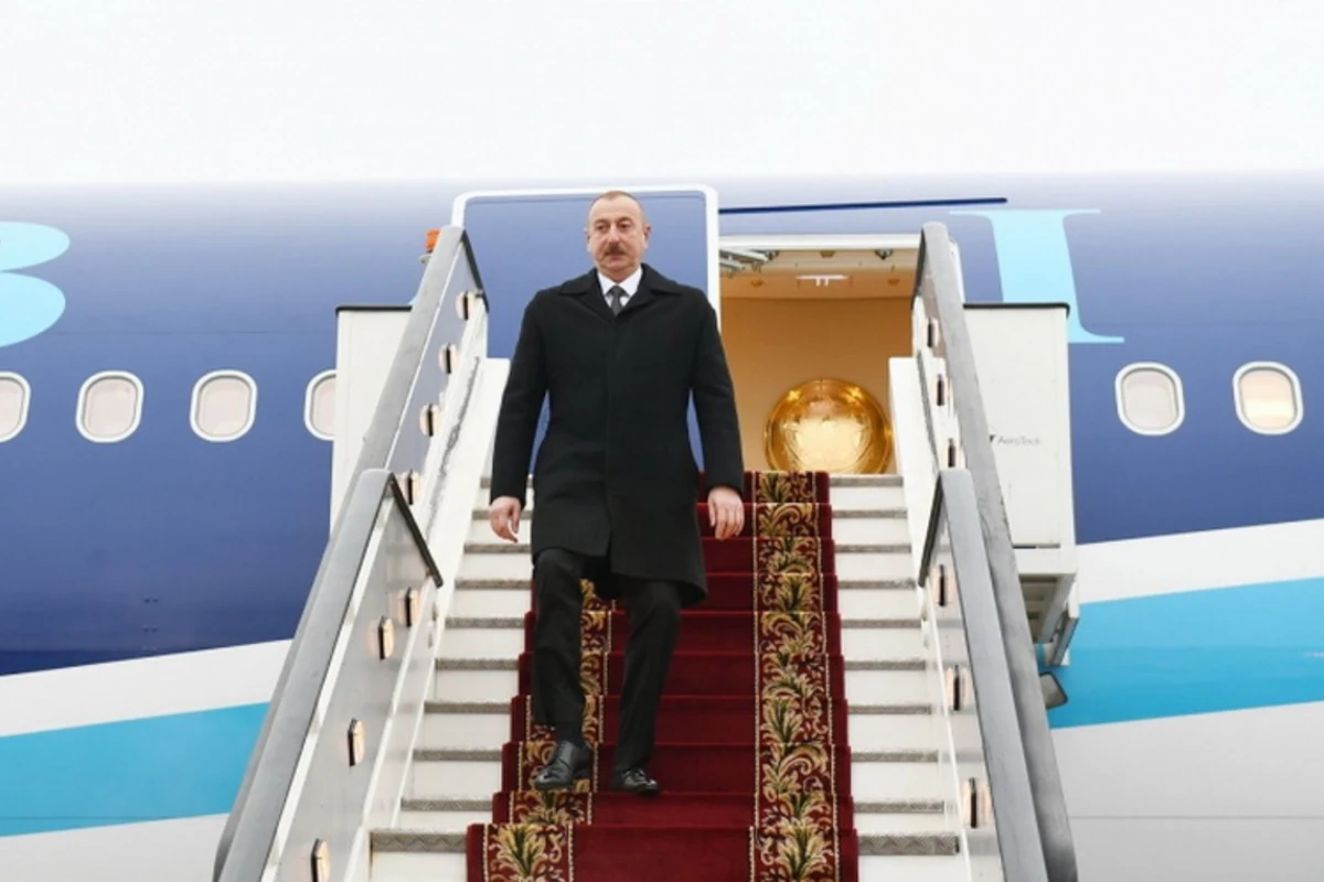 İlham Əliyev Ukraynaya səfərə gedib