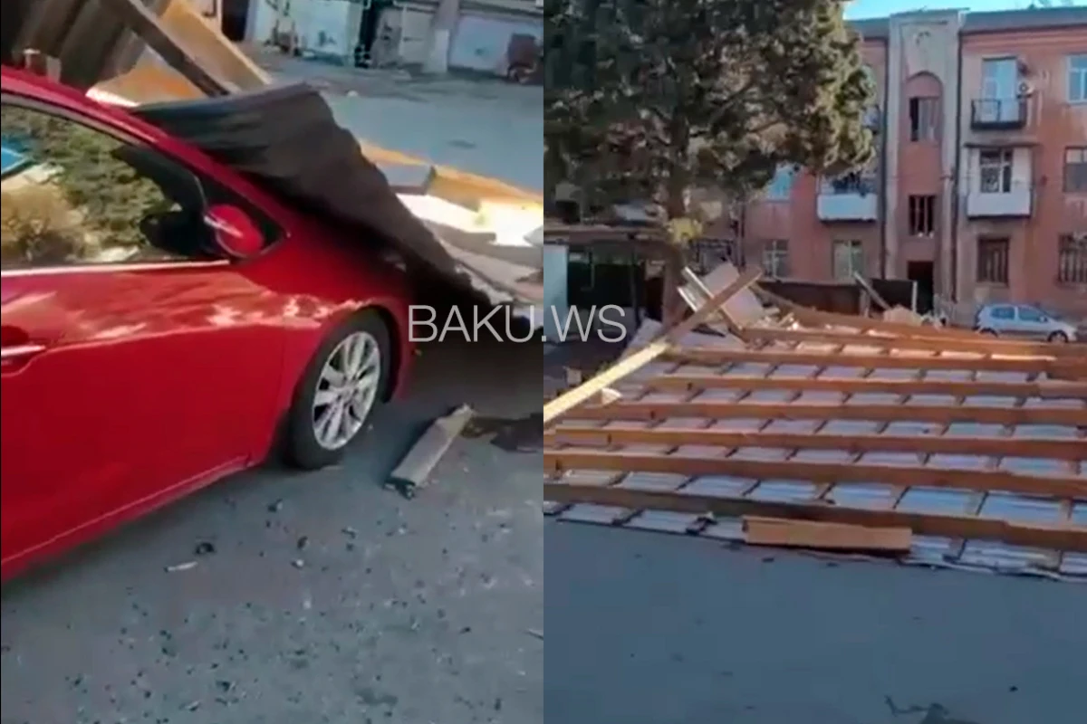 Bakıda külək qorxulu anlar yaratdı - VİDEO Bakıda külək qorxulu anlar yaratdı - VİDEO