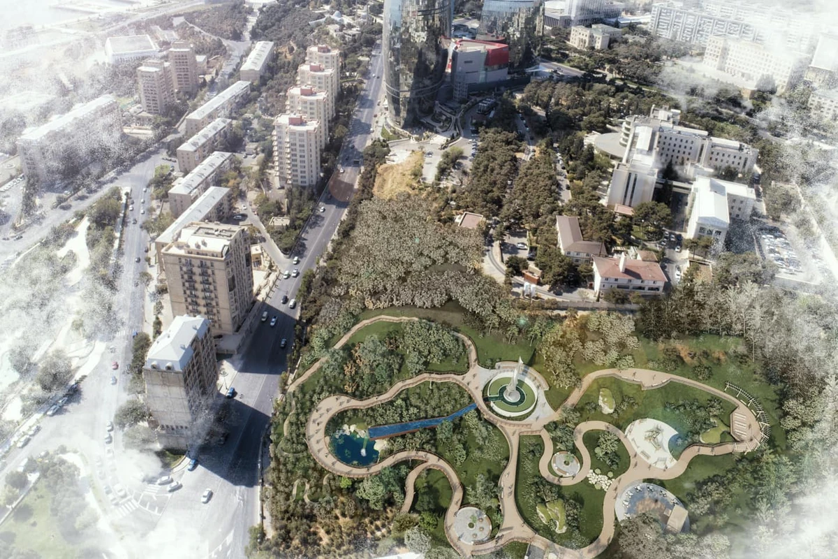 Bakıda Alov qüllələrinin yanında möhtəşəm park salınır - FOTO
