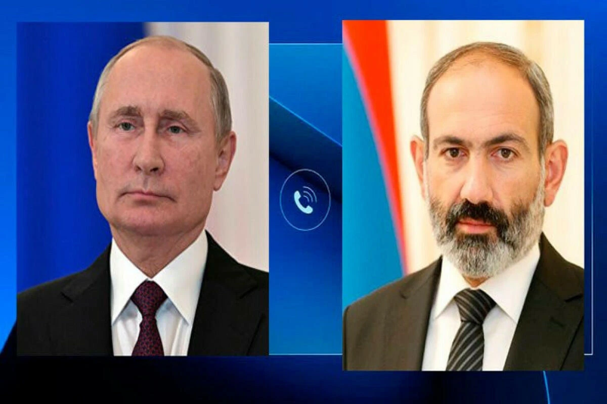 Putinlə Paşinyan Azərbaycan-Ermənistan sərhədlərinin müəyyənləşməsini müzakirə edib Putinlə Paşinyan Azərbaycan-Ermənistan sərhədlərinin müəyyənləşməsini müzakirə edib