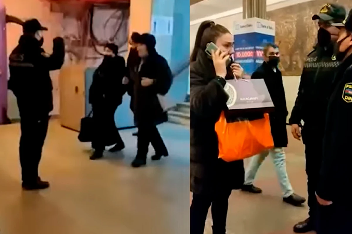 Polis metroda maska REYD-i keçirdi - VİDEO