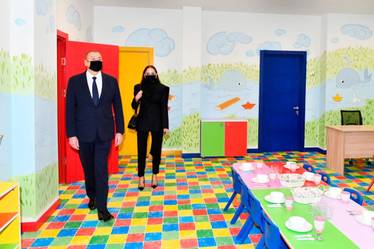 Prezident və birinci xanım yeni inşa edilmiş kompleksin açılışında iştirak ediblər - FOTOLAR - YENİLƏNİB