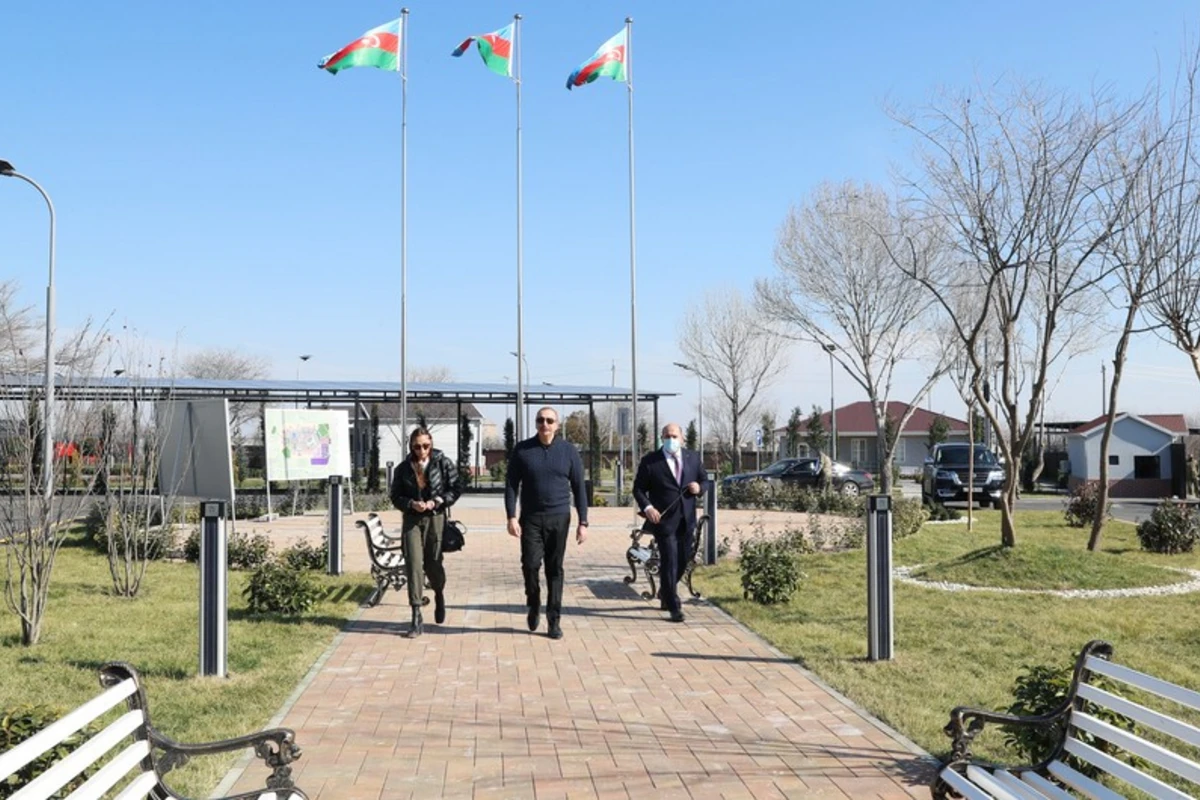 İlham Əliyev və Mehriban Əliyeva Prezidentin xüsusi nümayəndəliyinin qərargahında yaradılan şəraitlə tanış olublar