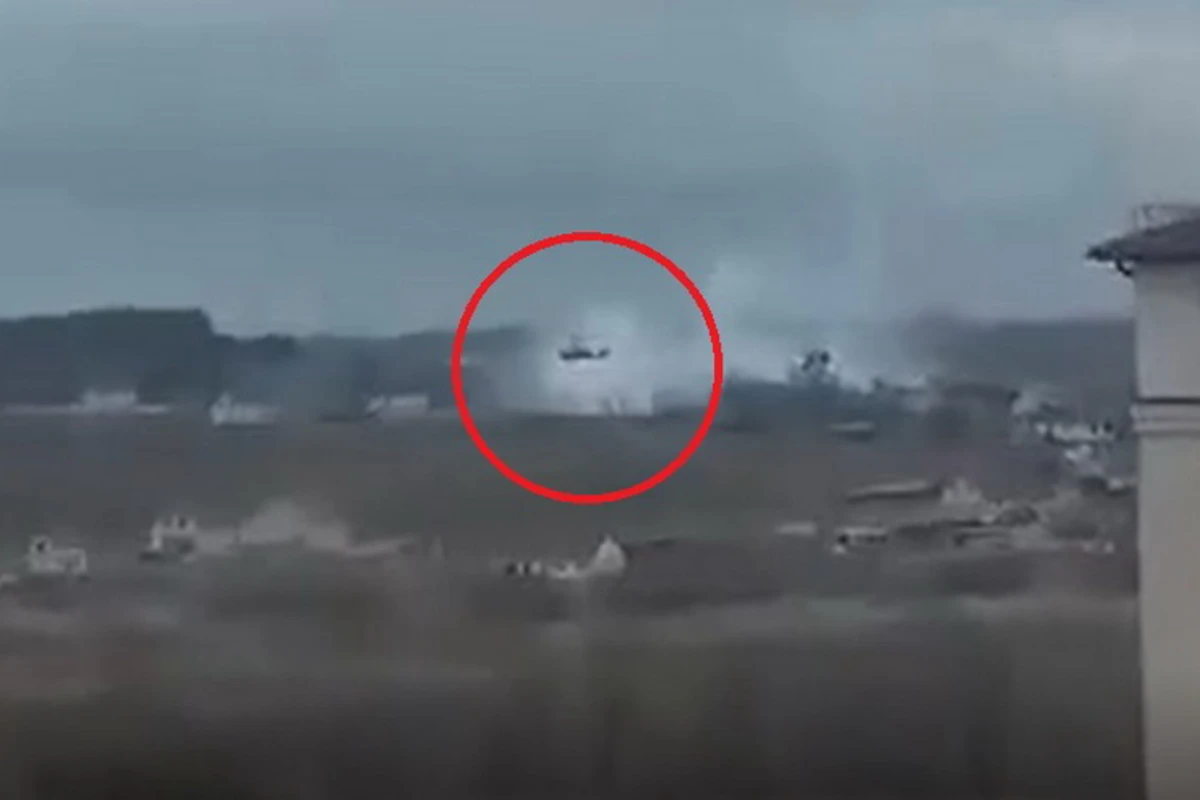 Rusiyanın iki helikopterinin vurulma anı - VİDEO