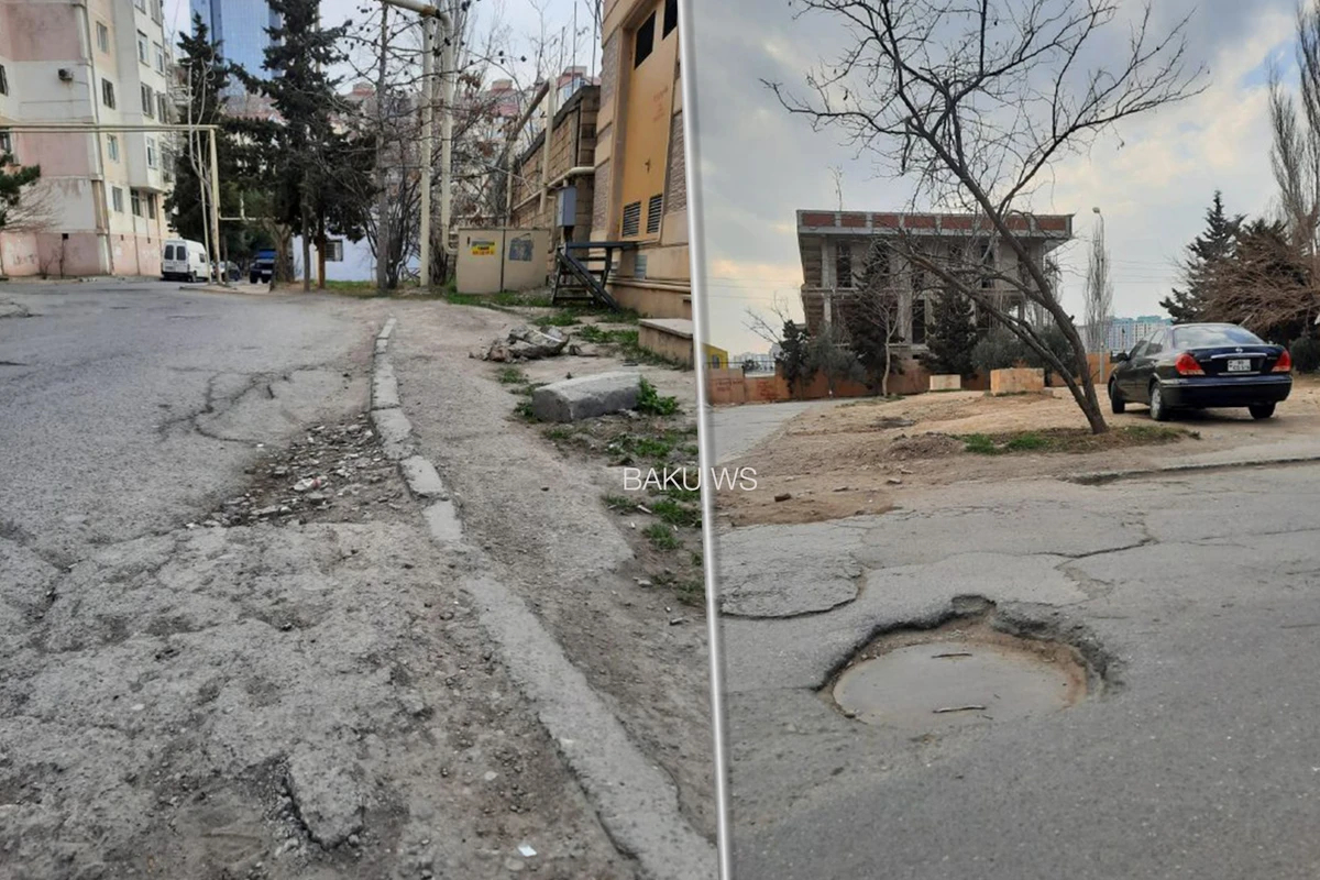 Xətai rayonunun biabırçı yolları - FOTO