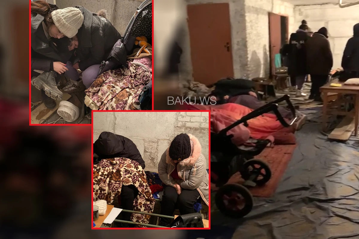 Ukraynada bomba sığınacağında çarəsiz qalan azərbaycanlı uşaqlar - VİDEO