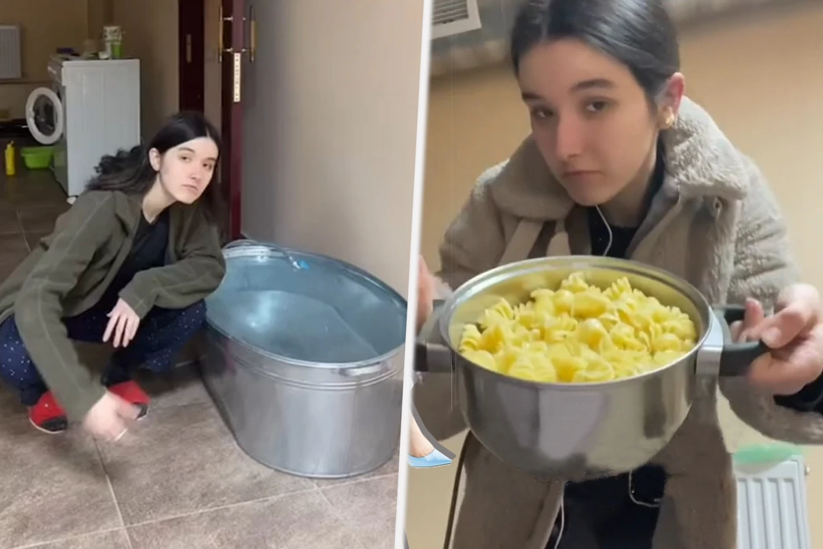 Ukraynalı yeniyetmə sığınacaqdakı görüntüləri ilə məşhurlaşdı - FOTO