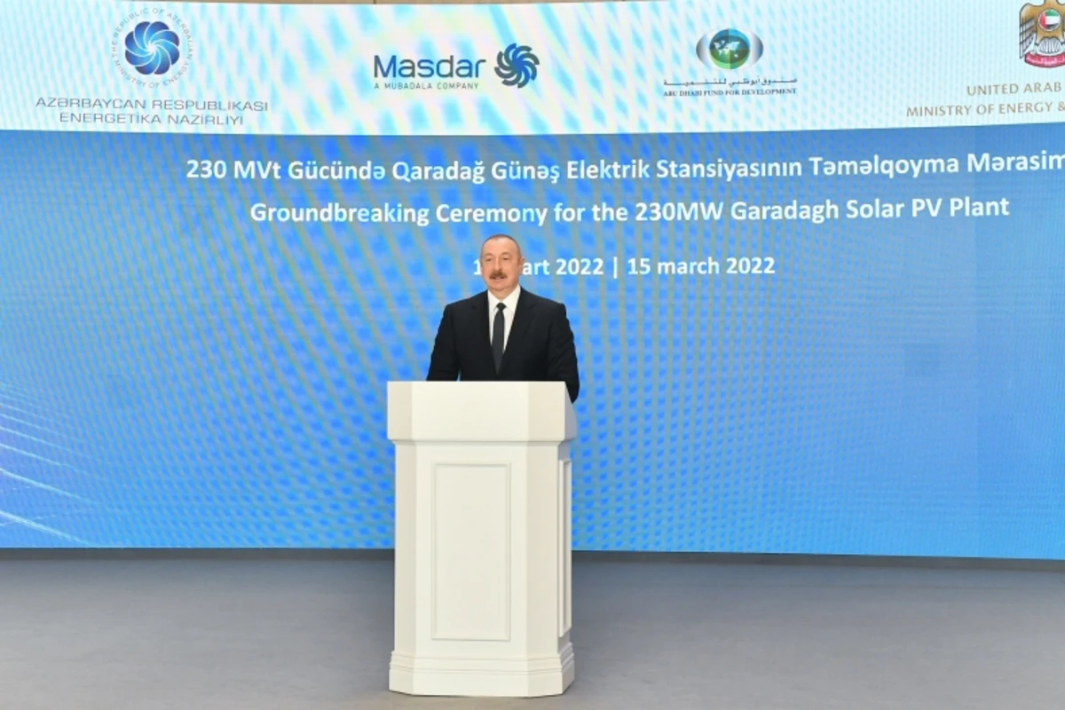 İlham Əliyev Qaradağ Günəş Elektrik Stansiyasının təməlqoyma mərasimində iştirak edib - FOTO - YENİLƏNİB