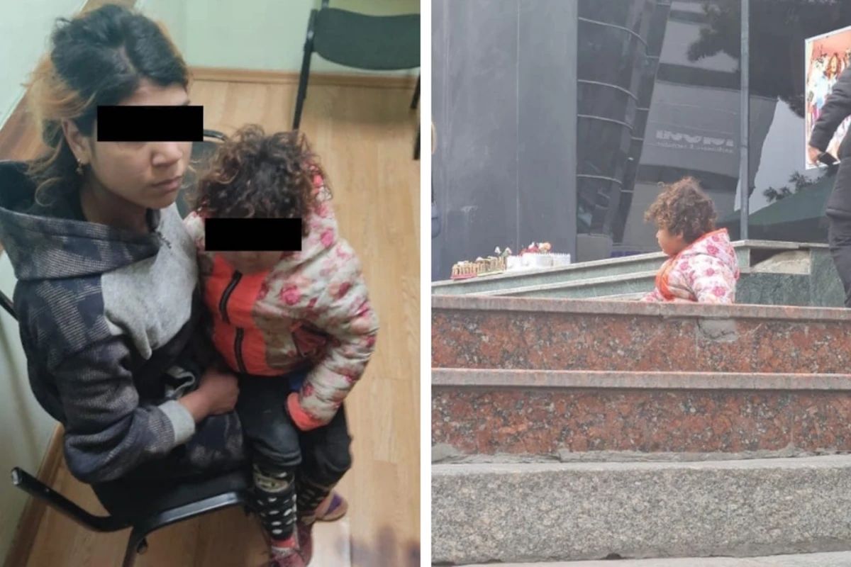 Bakıda körpə bacısını diləndirən qadın aşkar edildi