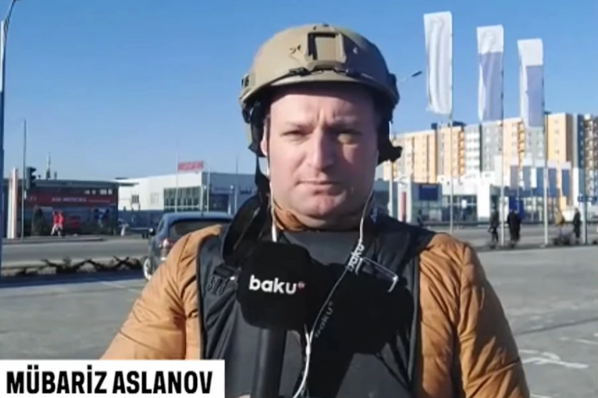 Корреспондент Baku TV передает последние новости из Украины - ВИДЕО