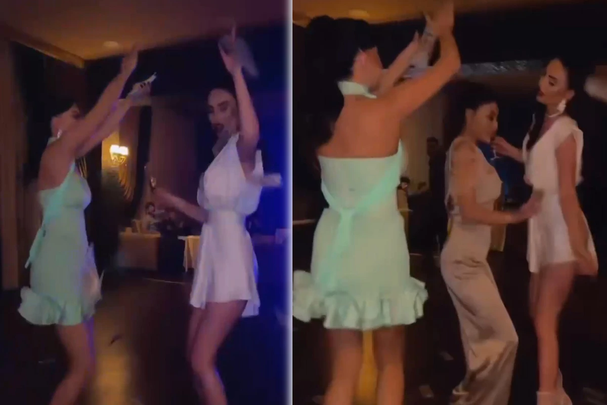 Азарбайджанская модель станцевала под дождем из долларовых купюр - ВИДЕО