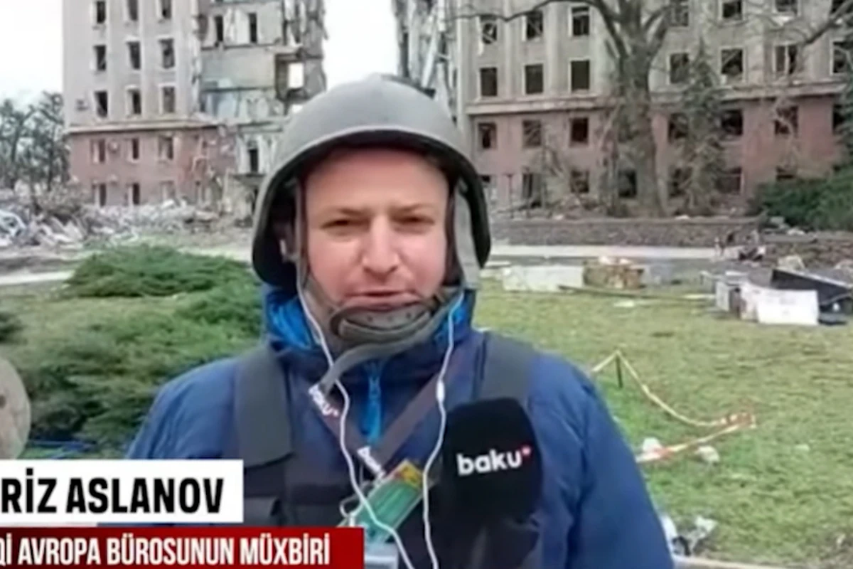 Корреспондент Baku TV передает новости из Украины - ВИДЕО