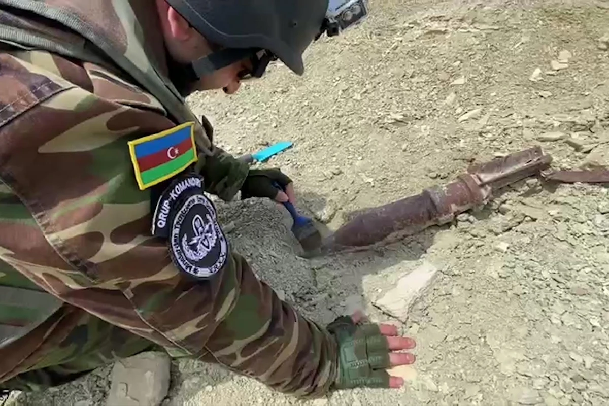 Yararlı tank mərmisi tapıldı - FOTO/VİDEO