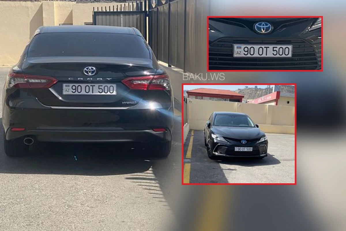Qeyri-standart dövlət qeydiyyat nişanı olan avtomobil DYP əməkdaşına aiddir? - FOTO