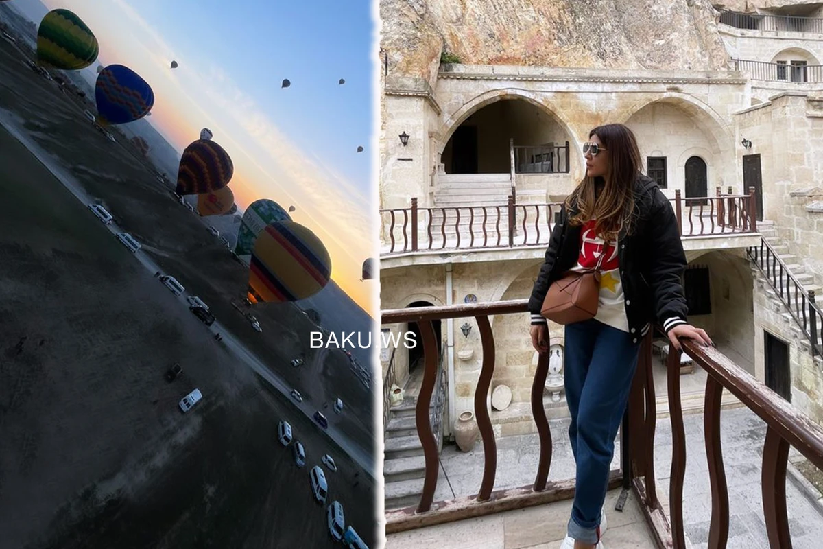 Kappadokiyaya gedən Gülay Zeynallı Asmalı Konakda - FOTO/VİDEO