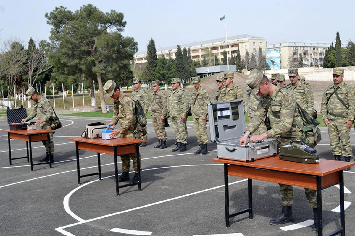 Orduda Ən yaxşı radiasiya, kimyəvi və bioloji mühafizə heyəti yarışı keçirilir - FOTO