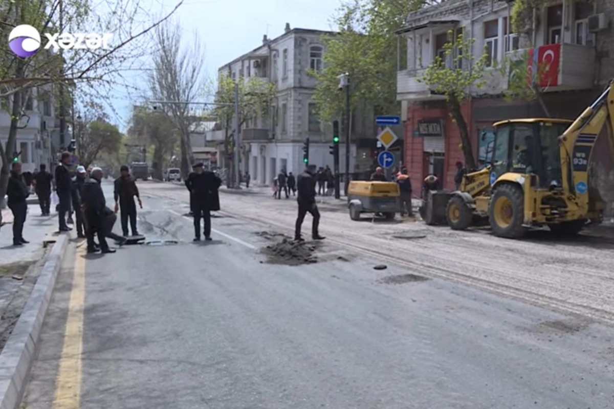 Bakıda bu prospekt təmirə bağlanıb - Yol nə vaxt açılacaq? - VİDEO