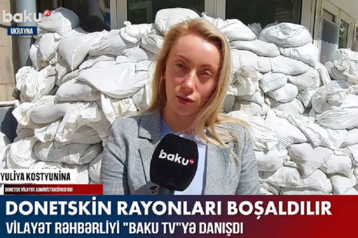 Заместитель главы Администрации Донецкой области ответила на вопросы Baku TV - ВИДЕО