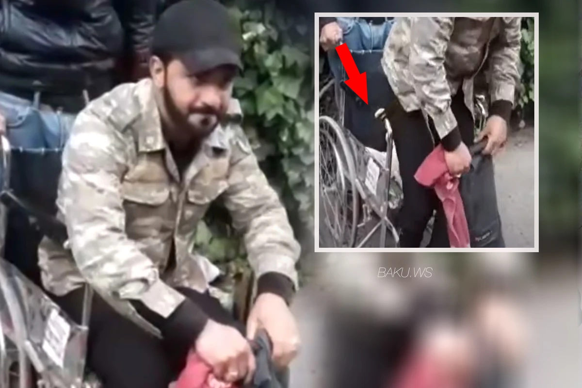 Bakıda dilənçilik edən saxta qazi saxlanılıb - VİDEO