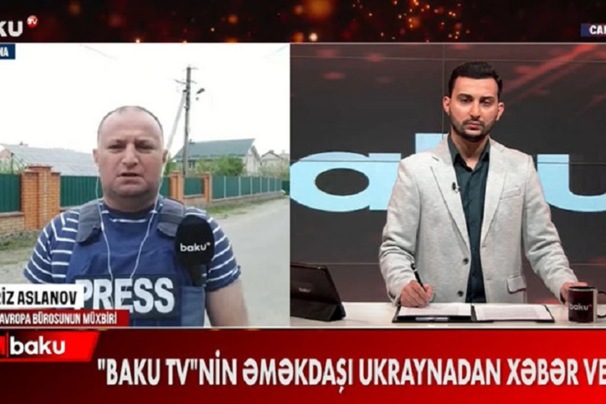 Baku TV передает новости из Украины: Всю ночь продолжались артобстрелы городов - ВИДЕО
