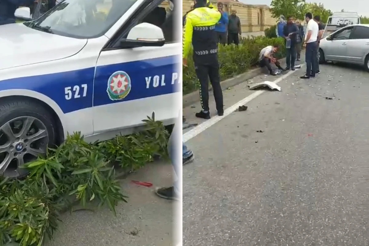Bakıda DYP maşını ilə Prius toqquşdu - VİDEO