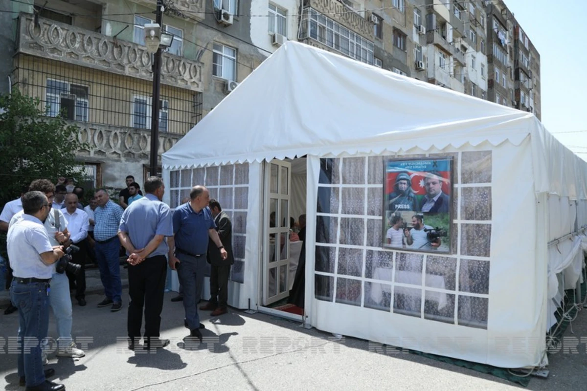 Jurnalist Məhərrəm İbrahimovun şəhid olmasının ildönümü münasibətilə mərasim keçirilib - FOTO