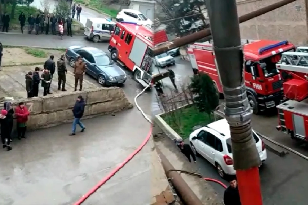 Bakıda yaşayış binasında yanğın oldu, sakinlər təxliyə edildi