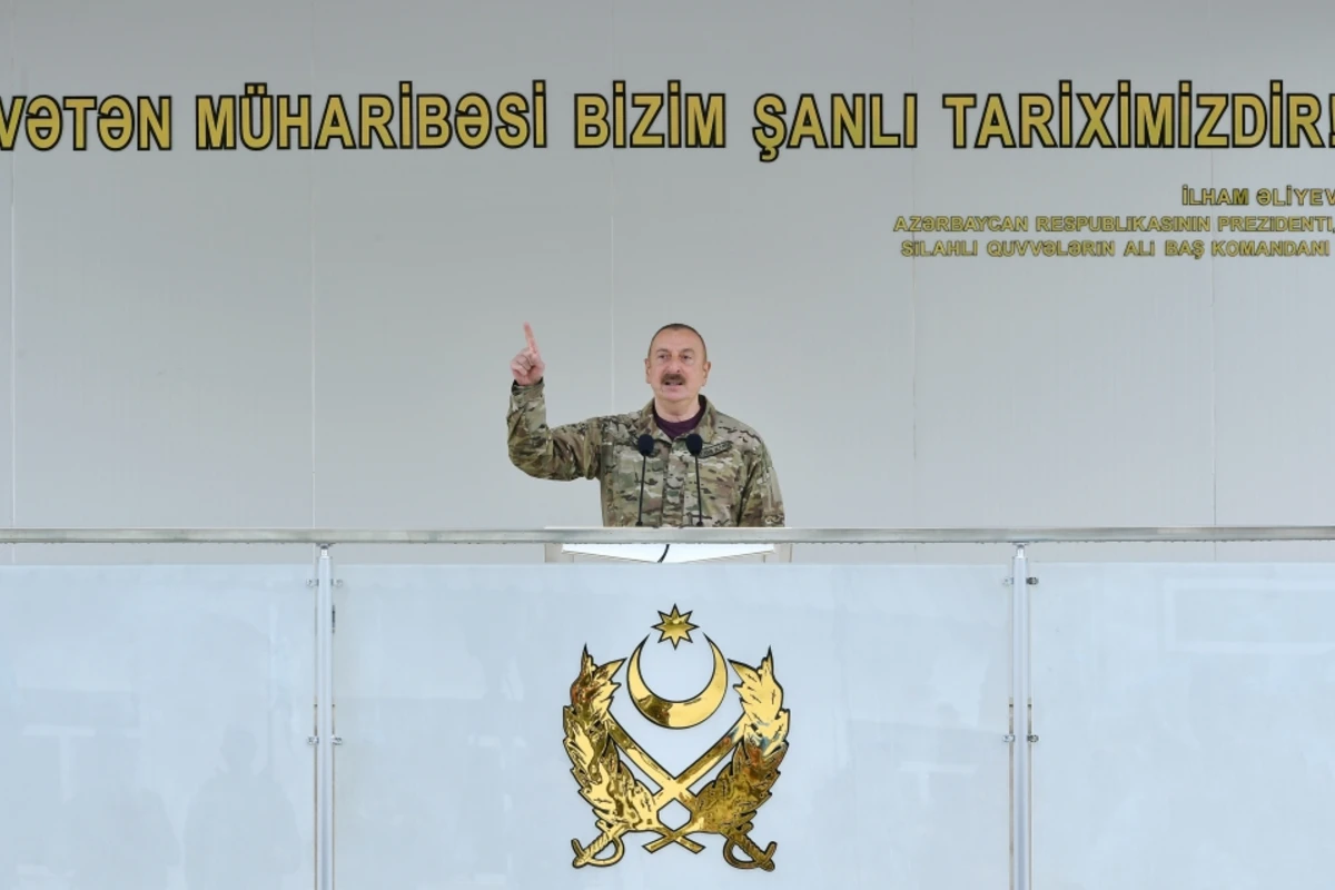 Президент Азербайджана принял участие в открытии воинской части в Кяльбаджаре - ФОТО