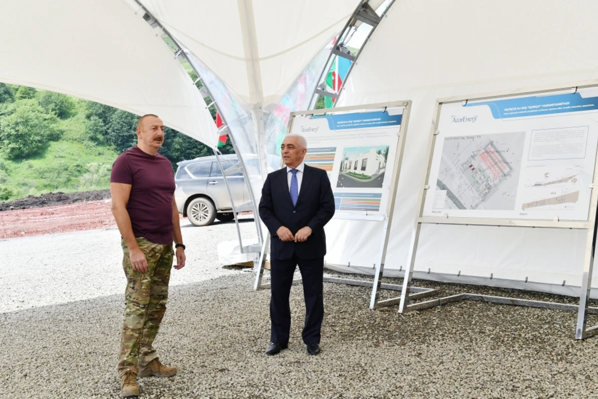 Президент ознакомился с работами, проводимыми на электроподстанции Горчу в Лачине - ФОТО